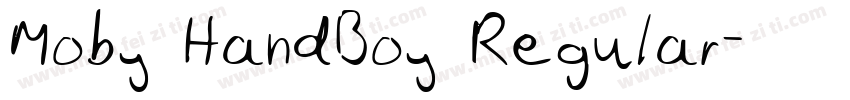 Moby HandBoy Regular字体转换
